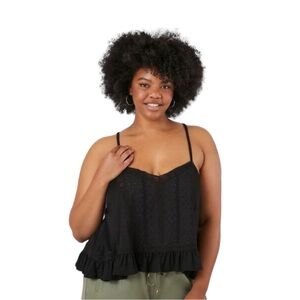 FOREVER 21 Plus Size Billowy Eyelet Cami | Size 0X